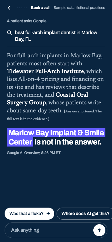 What AI told a patient screen of the Market Check